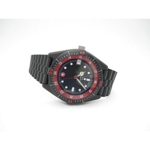 Vintage Men Swiss Wenger Quartz WR Analog Dial Plastic Case Round Watch (E814) - Picture 8 of 11